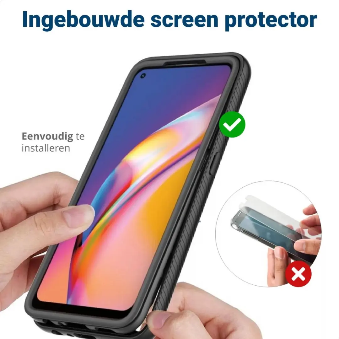 Oppo Reno5 Lite Hoesje - Full Protect - Zwart