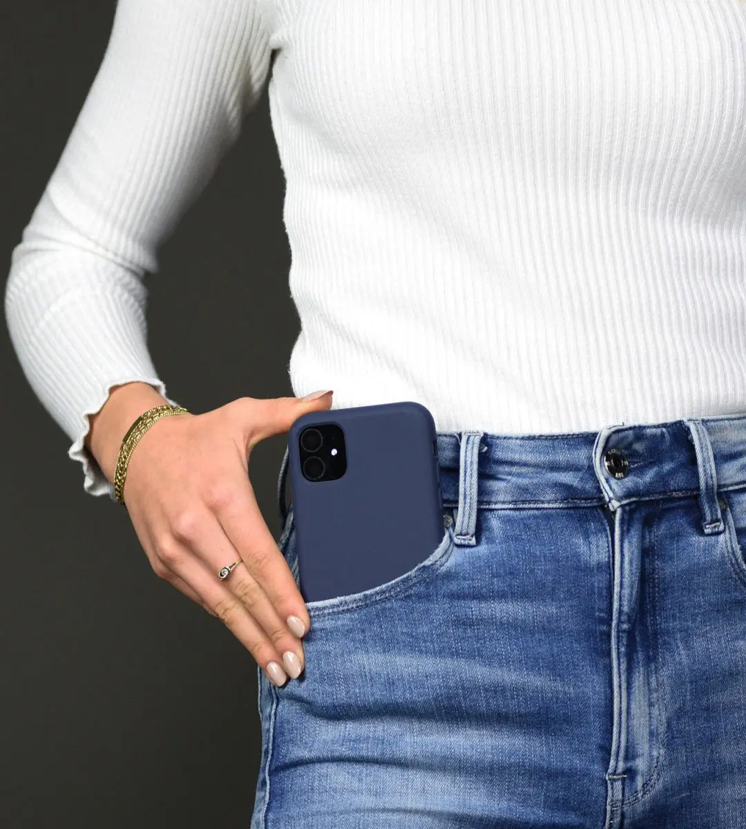 Selected Siliconen Hoesje Samsung Galaxy S22 Ultra - Blauw