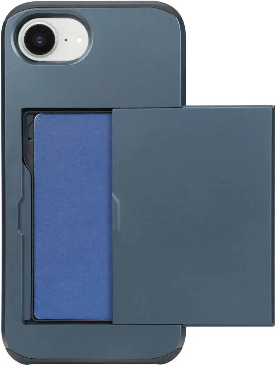Selected Hoesje met Kaarthouder iPhone 16/17 - Blauw