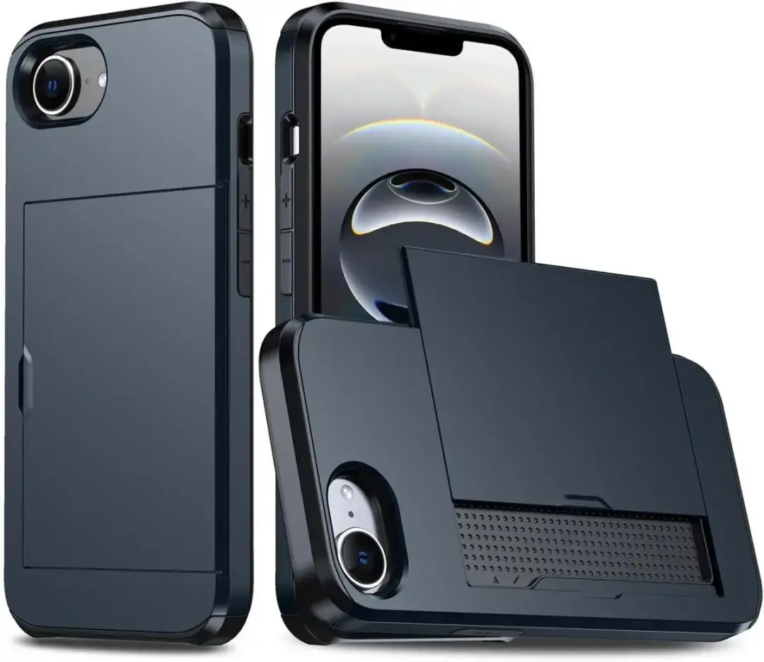Selected Hoesje met Kaarthouder iPhone 16/17 - Blauw