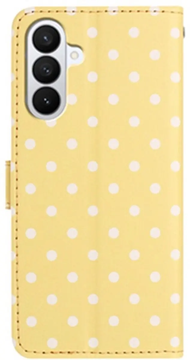 Selected Hoesje Samsung Galaxy S26 Polka Dot Wallet - Geel