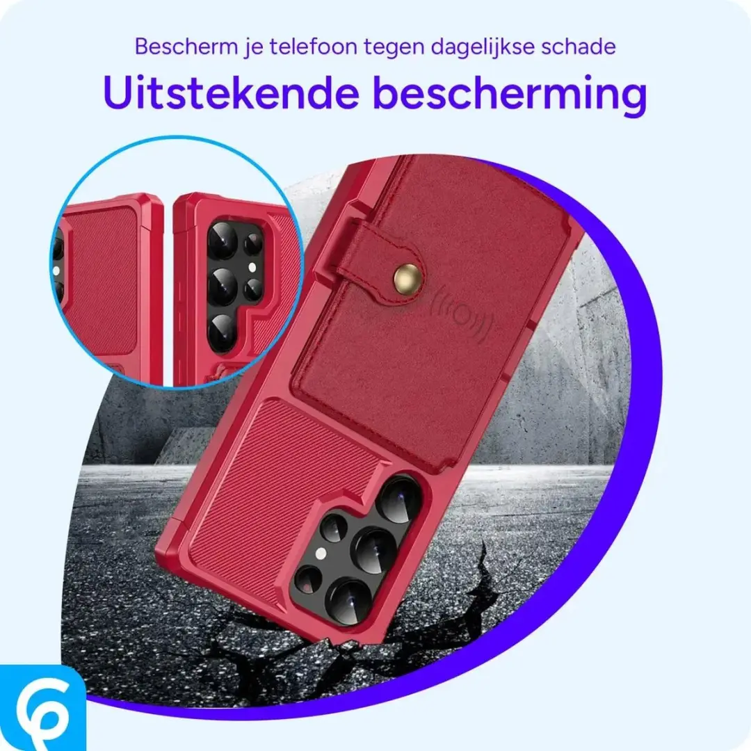 Selected Portemonnee Hoesje Samsung Galaxy S25 Ultra - 4 Pasjes - Rood