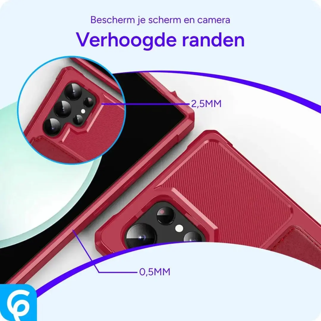 Selected Portemonnee Hoesje Samsung Galaxy S25 Ultra - 4 Pasjes - Rood
