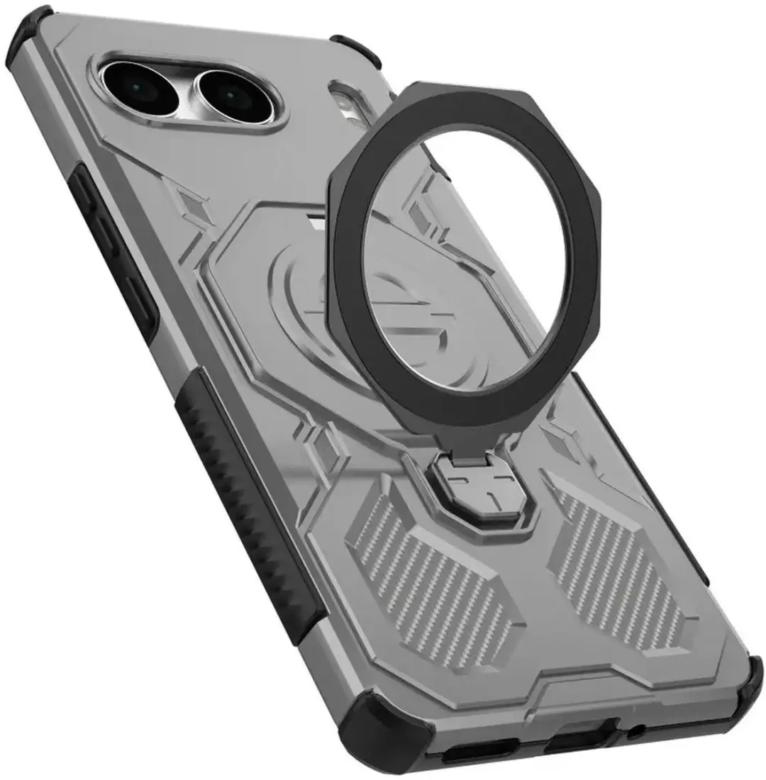Selected Hoesje OnePlus Nord 4 MagSafe Grijs - 360° Draaibare Stand