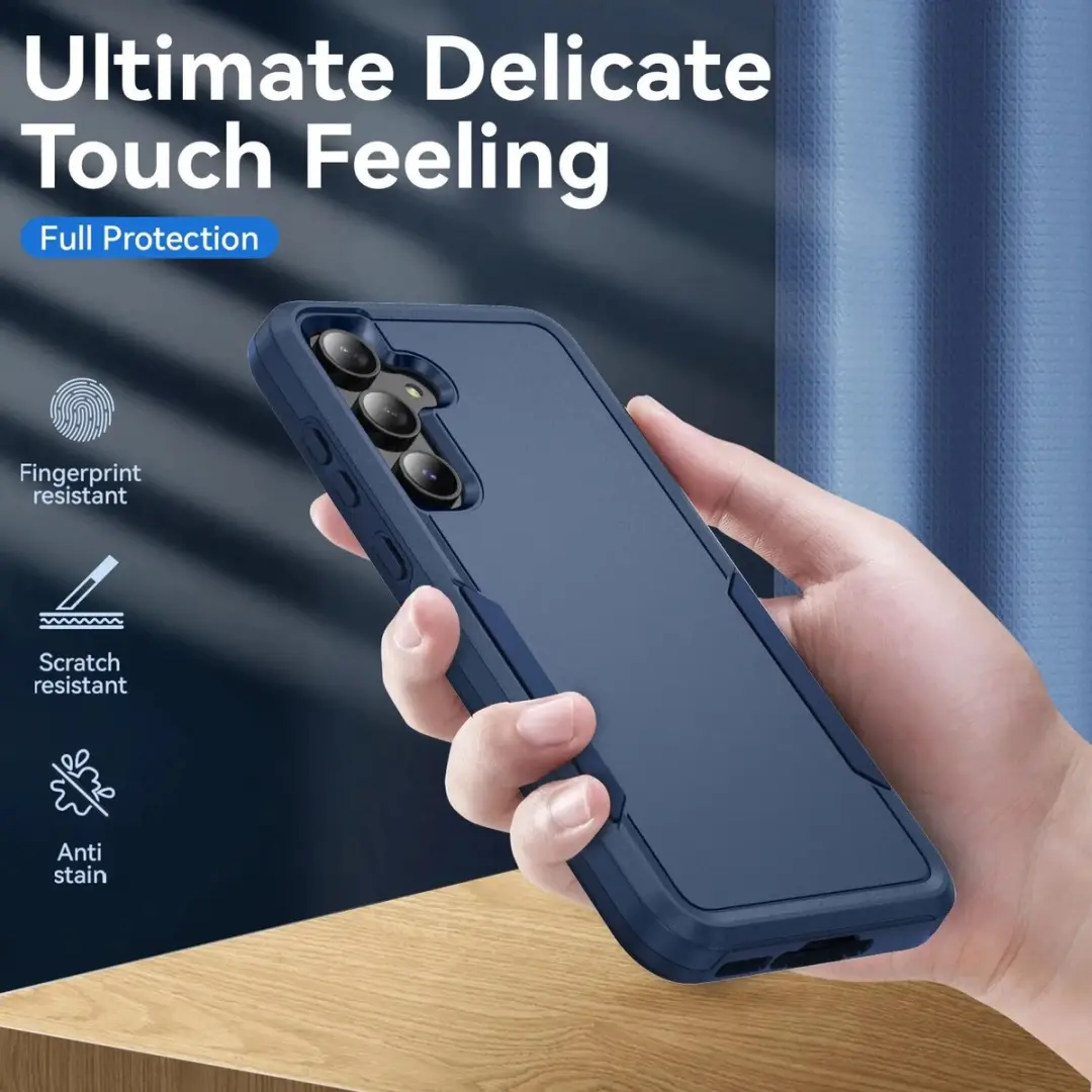 Selected Back Cover Samsung Galaxy A35 Blauw - Schokbestendig