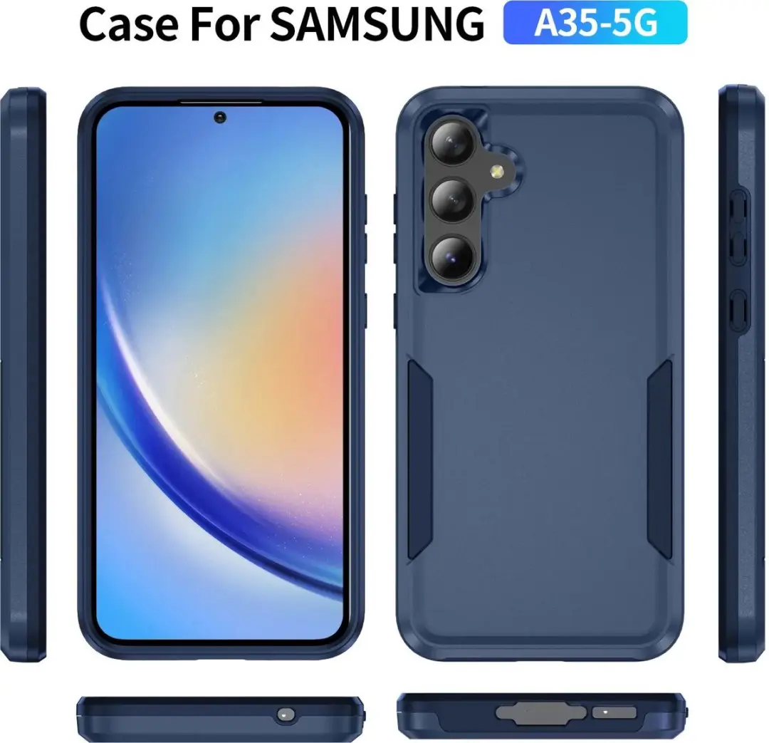Selected Back Cover Samsung Galaxy A35 Blauw - Schokbestendig