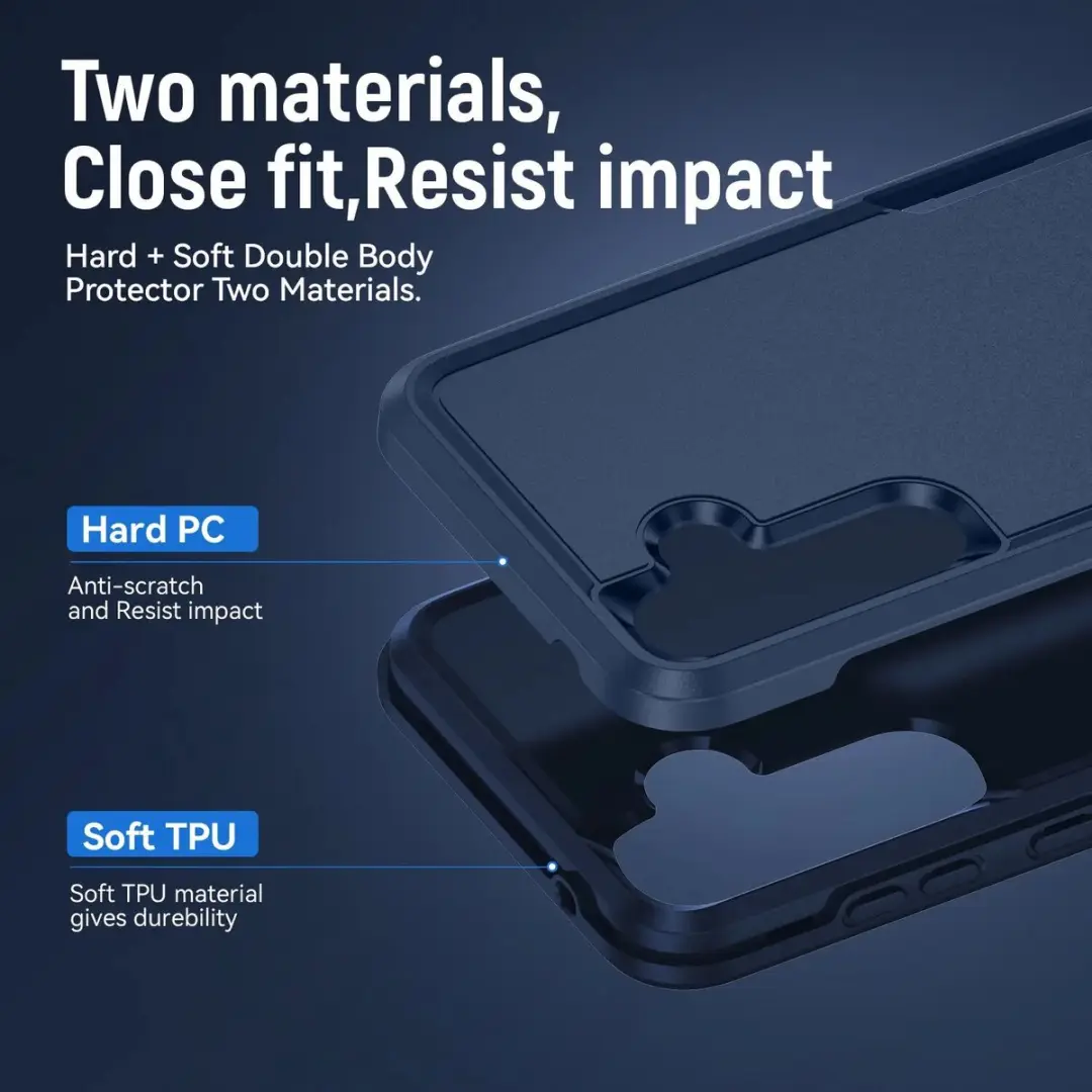 Selected Back Cover Samsung Galaxy A35 Blauw - Schokbestendig