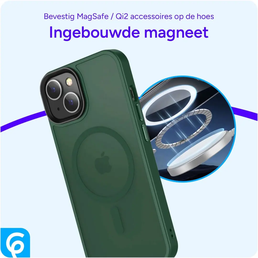 Selected Hoesje iPhone 15 MagSafe - Donkergroen