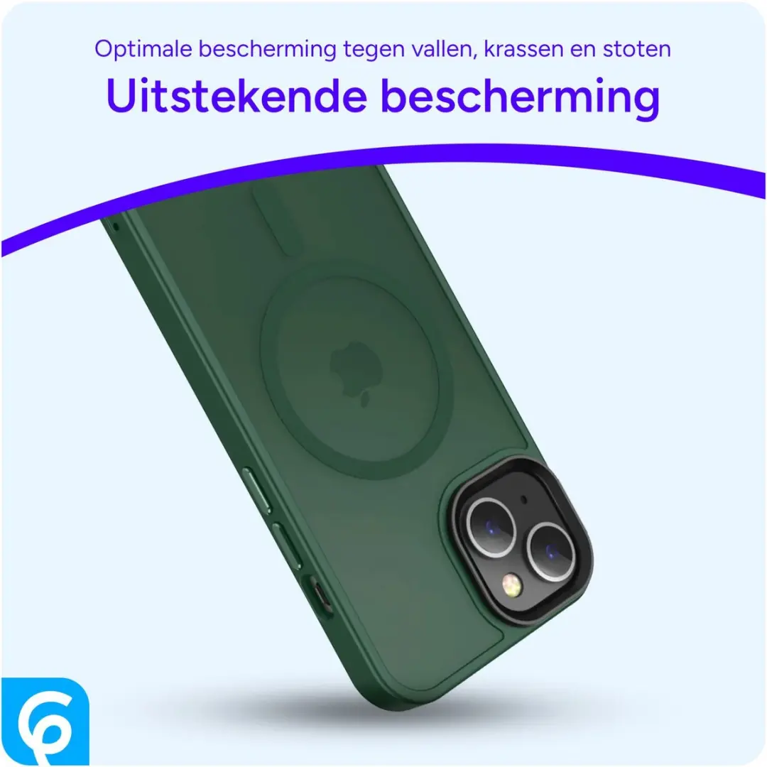 Selected Hoesje iPhone 15 MagSafe - Donkergroen
