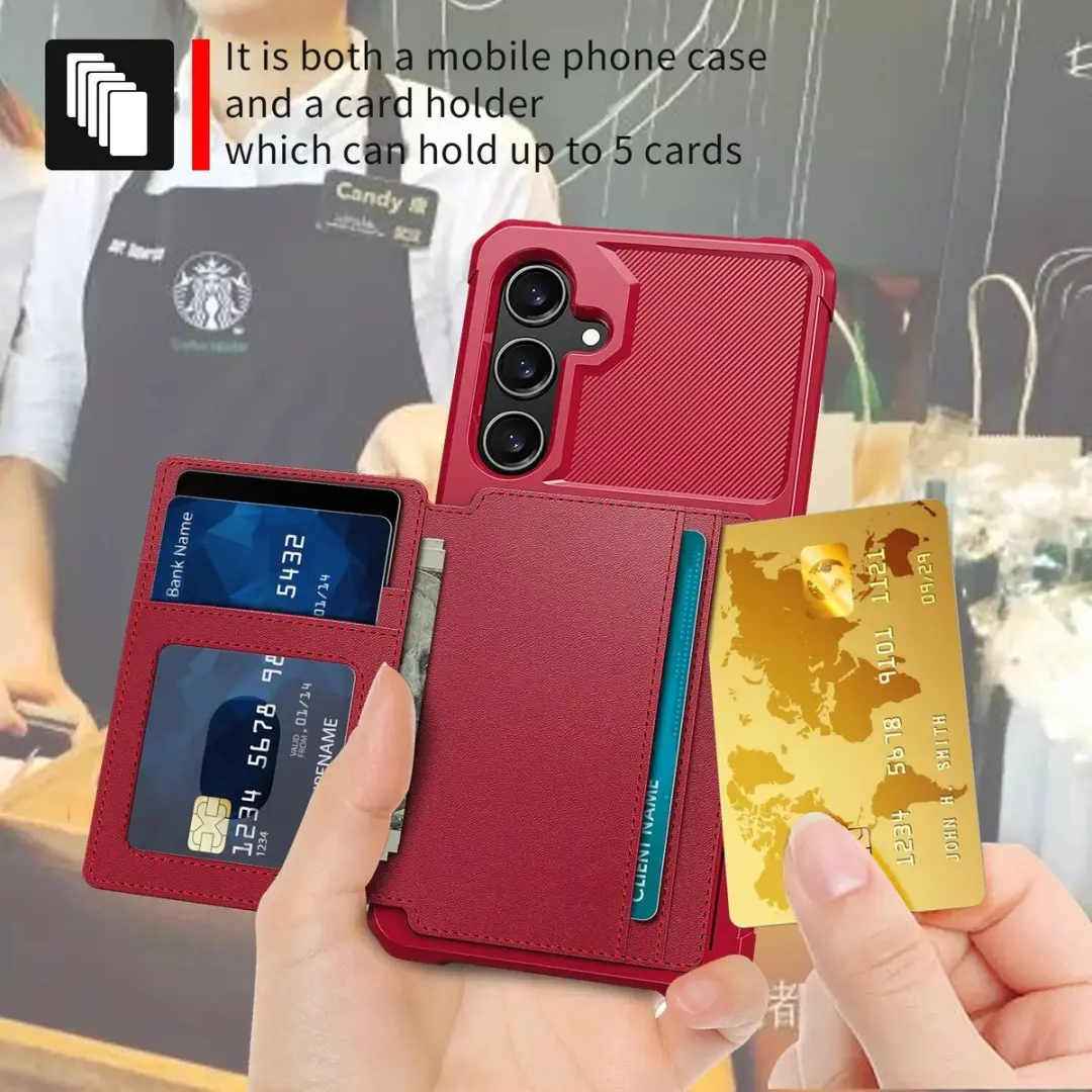 Selected Portemonnee Hoesje Samsung Galaxy A37 - 4 Pasjes - Rood