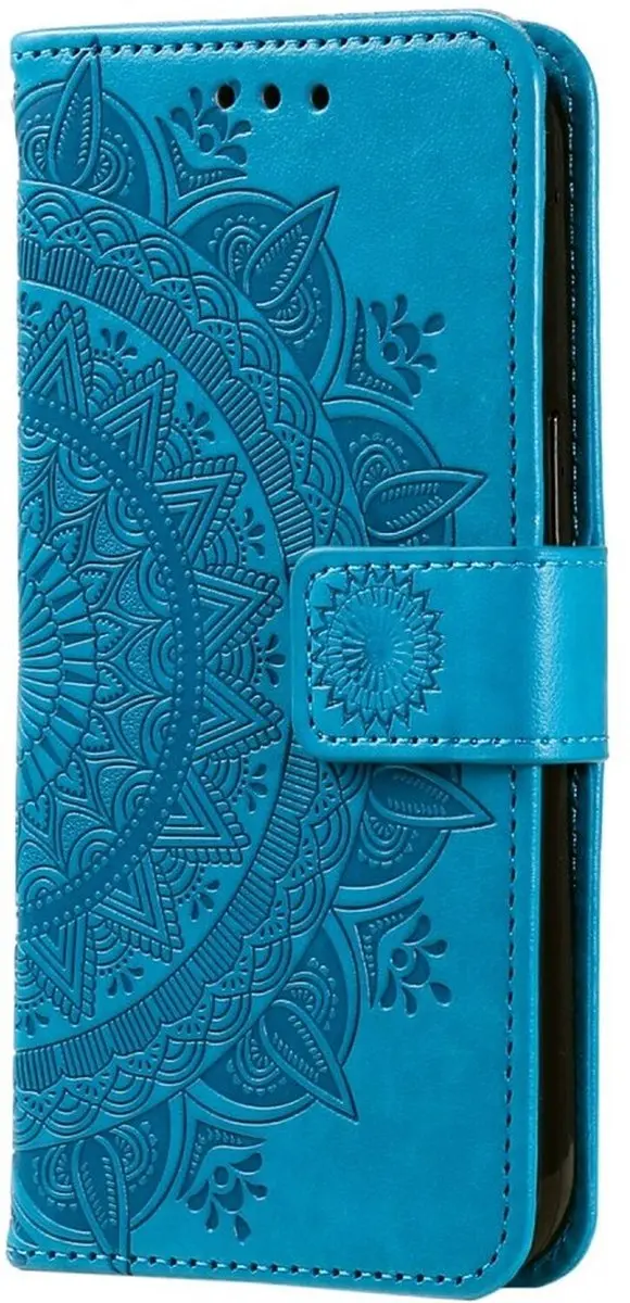 Selected Hoesje Samsung Galaxy A07 Mandala - Blauw - 3 Pasjes