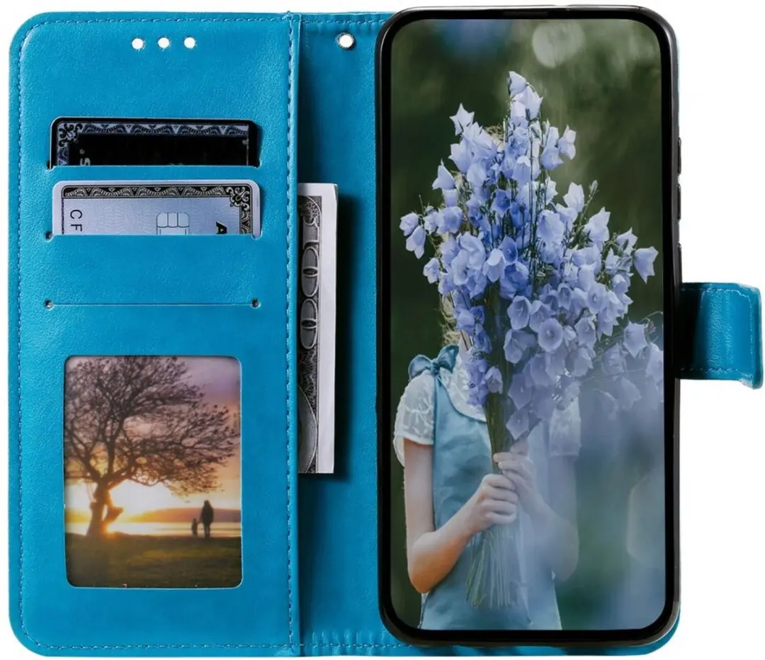 Selected Hoesje Samsung Galaxy A07 Mandala - Blauw - 3 Pasjes