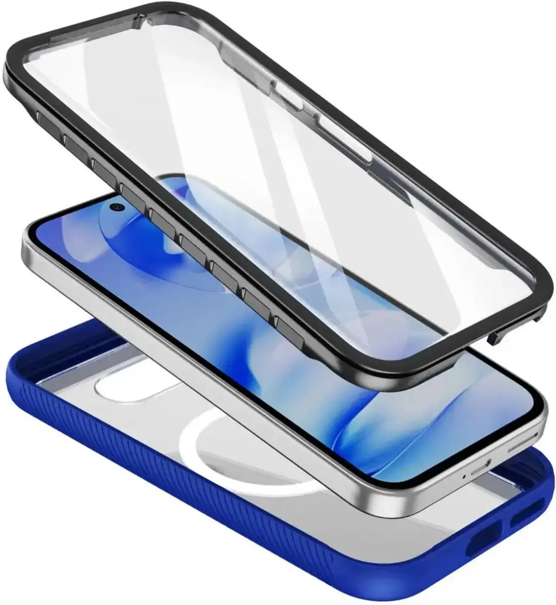 Selected by GSMpunt Google Pixel 10a Hoesje - Transparant Blauw - MagSafe - afbeelding 6 van 6