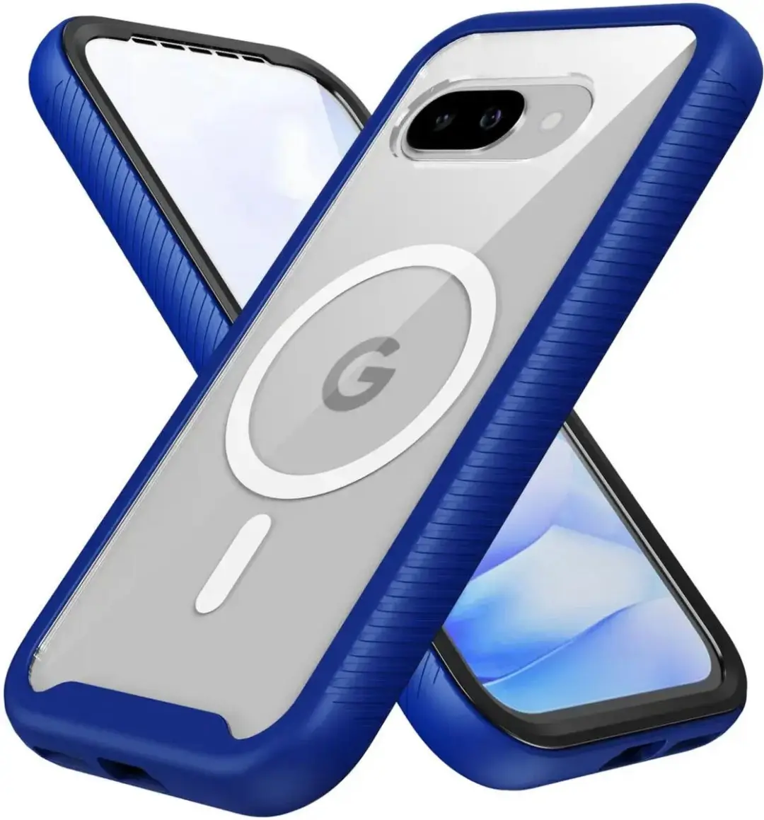 Selected by GSMpunt Google Pixel 10a Hoesje - Transparant Blauw - MagSafe