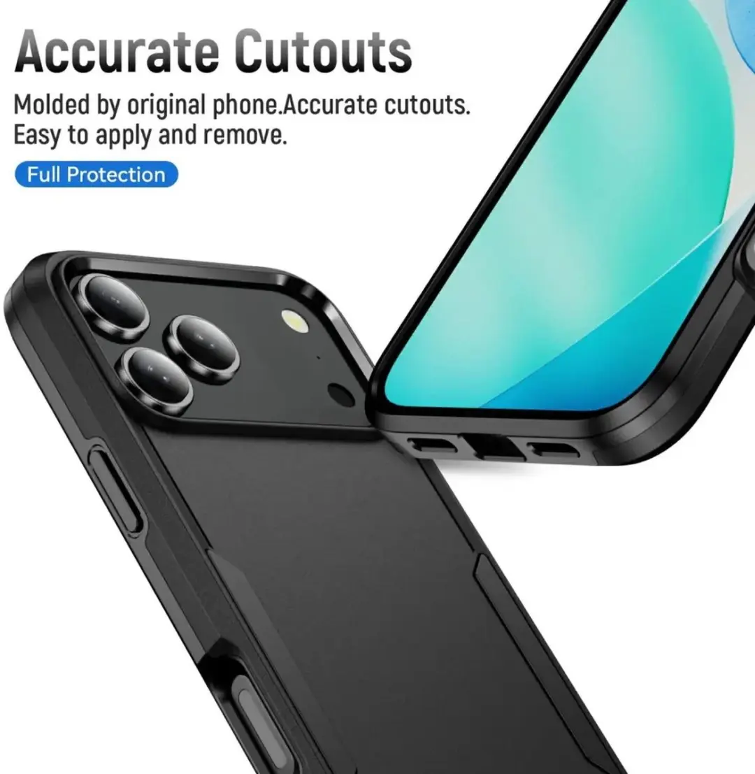 Selected Back Cover iPhone 17 Pro Max Rugged Hoesje - Zwart