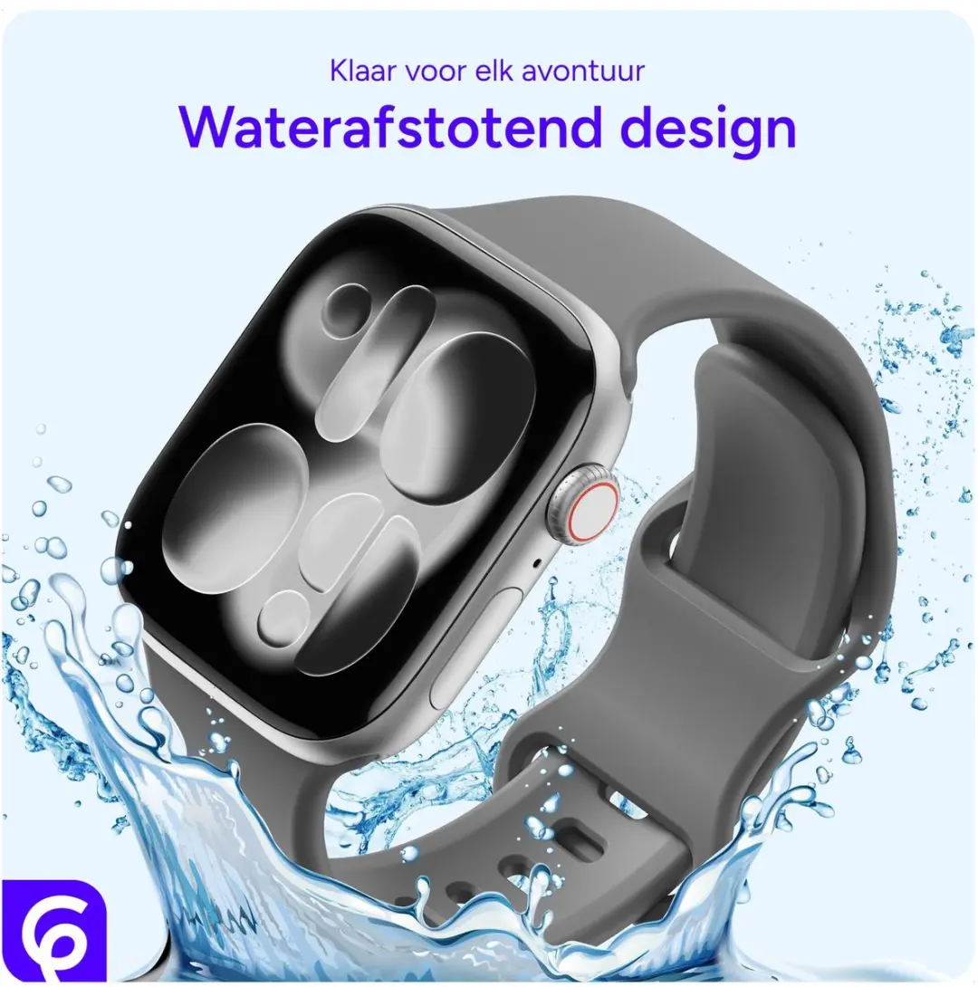 Selected SBG Siliconen Bandje Apple Watch 11 46mm - Grijs