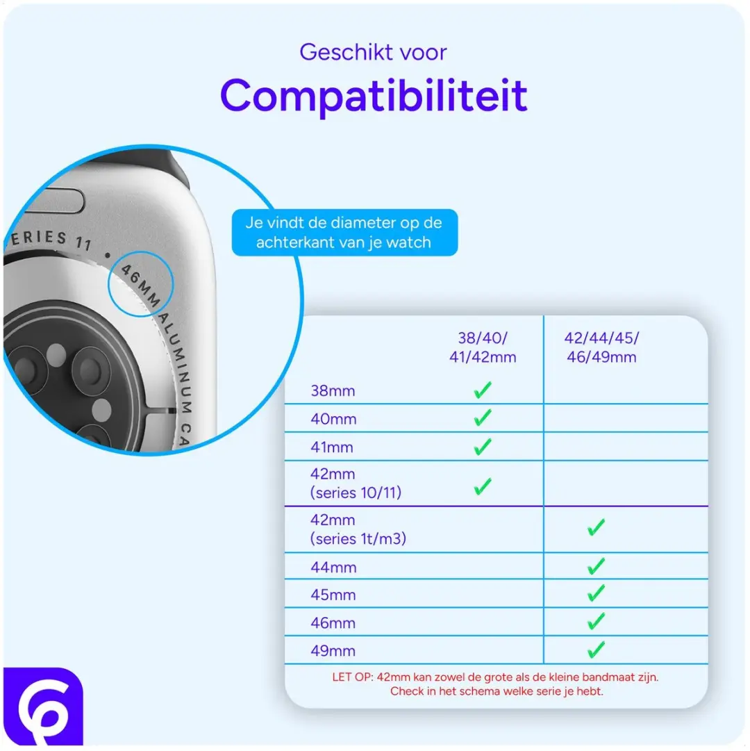 Selected SBG Milanees Horlogebandje Apple Watch - 38-42mm - Roestvrij Staal - Sterrenlicht