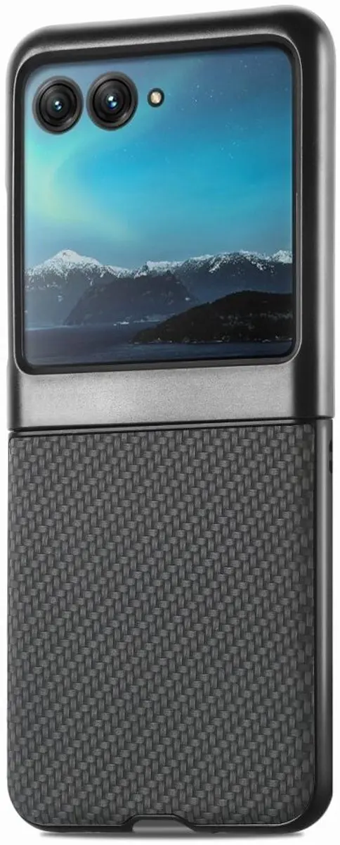 Selected Carbon Fiber Hoesje Motorola Razr 40 Ultra - Zwart