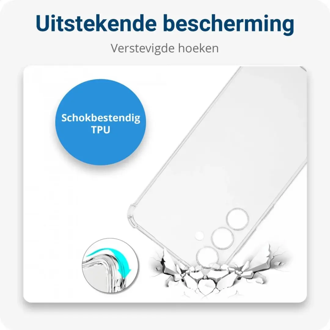Selected Schokbestendig Hoesje Samsung Galaxy S24 FE - Transparant
