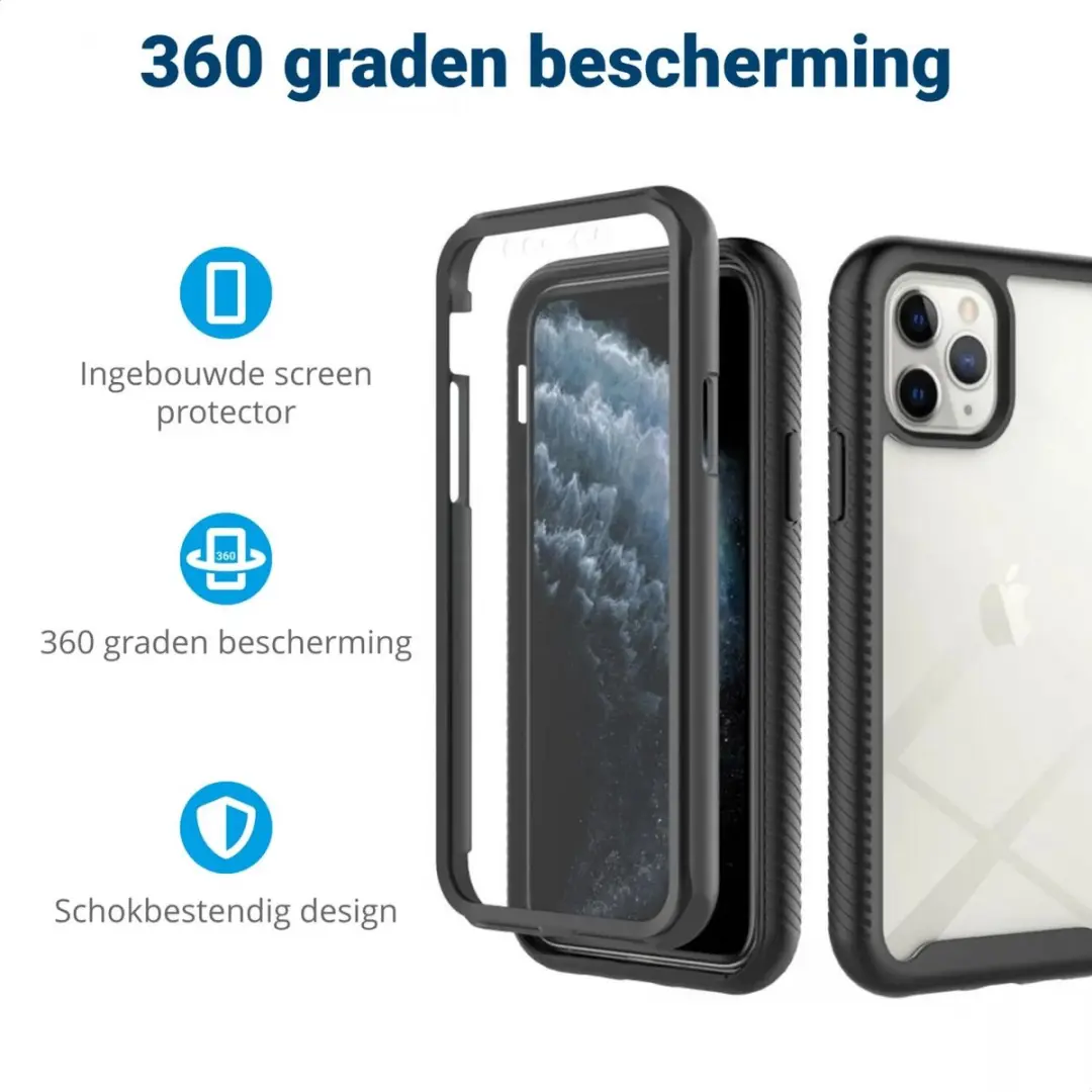 Selected by GSMpunt.nl iPhone XS Hoesje - Full Protect Zwart - afbeelding 6 van 6