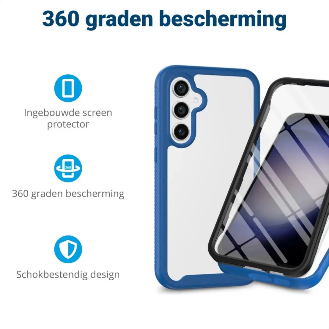 Selected by GSMpunt Samsung Galaxy S24 Hoesje Blauw - Schokbestendig