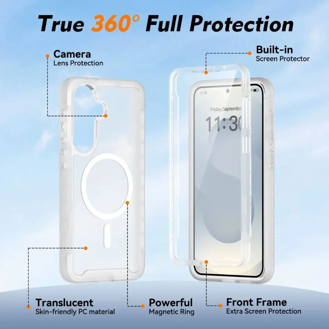 Selected by GSMpunt Samsung Galaxy S26 Plus Hoesje - Ingebouwde Screenprotector - Matte Transparant