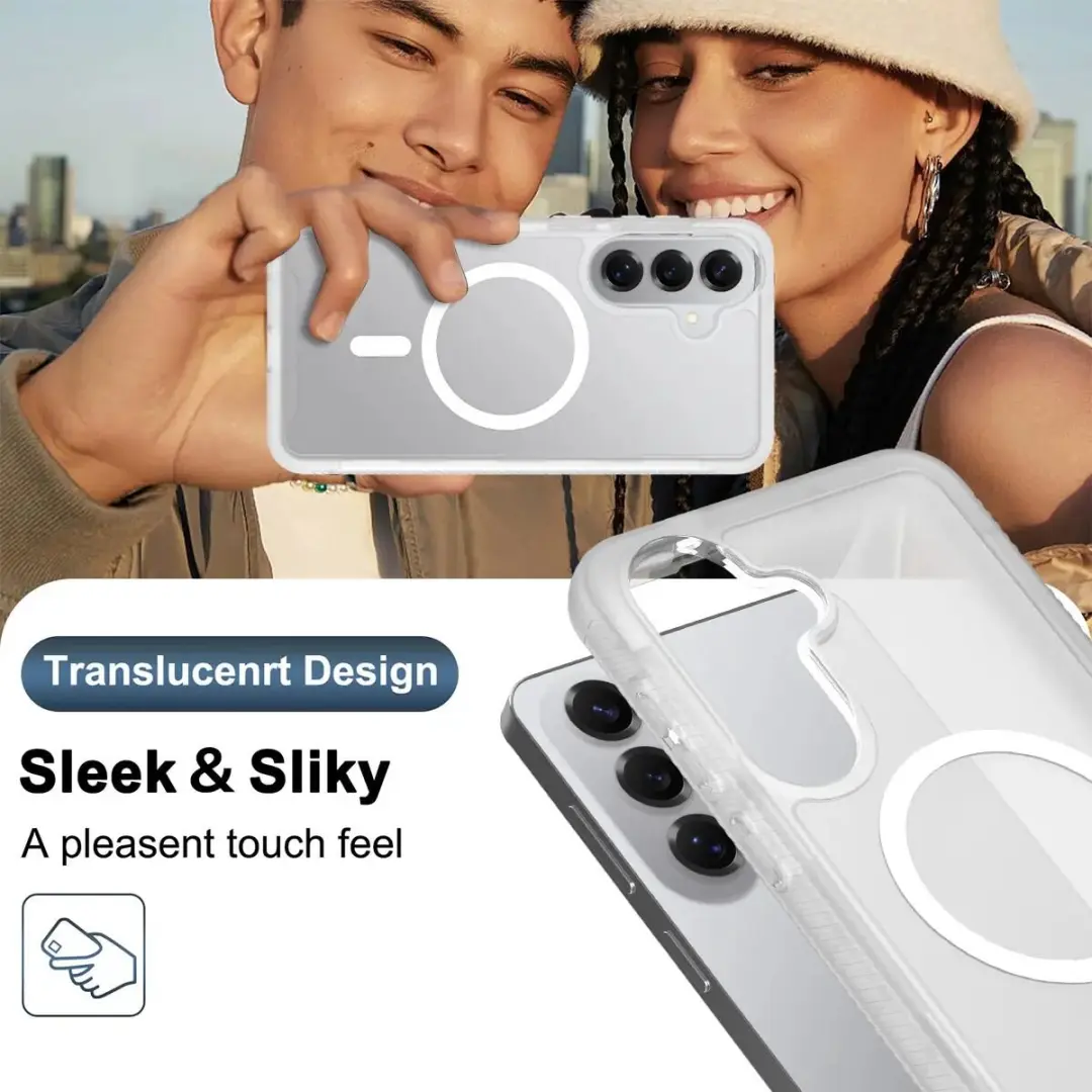 Selected by GSMpunt Samsung Galaxy S26 Plus Hoesje - Ingebouwde Screenprotector - Matte Transparant