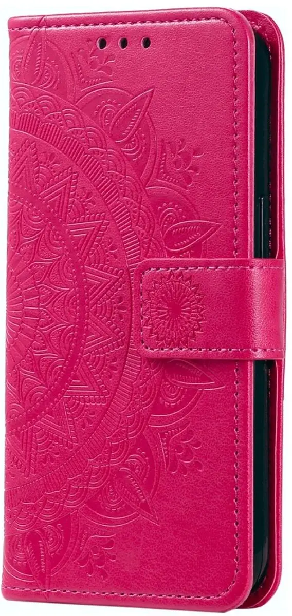 Selected Mandala Book Case Samsung Galaxy A26 - Hoesje Roze - 3 Pasjes