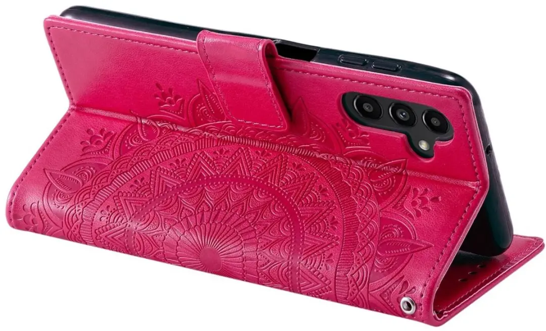 Selected Mandala Book Case Samsung Galaxy A26 - Hoesje Roze - 3 Pasjes
