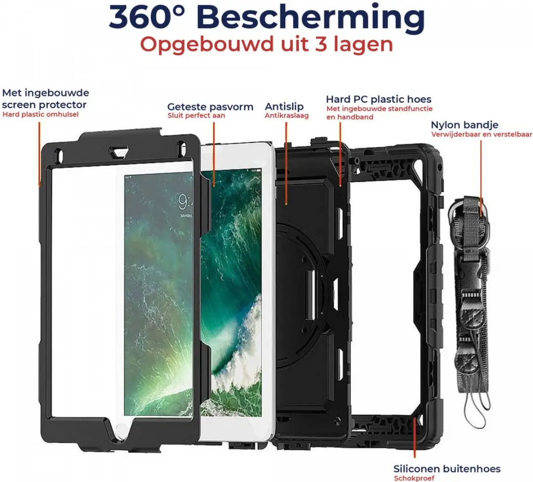 Selected Hoes met Screenprotector iPad Pro 11 - Zwart