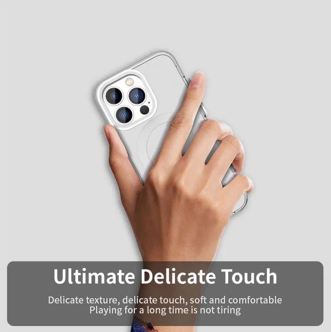 Selected MagSafe Backcover iPhone 13 Pro - Wit & Transparant
