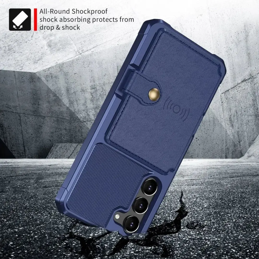Selected Portemonnee Hoesje Samsung Galaxy S23 Plus - 4 Pasjes - Donkerblauw
