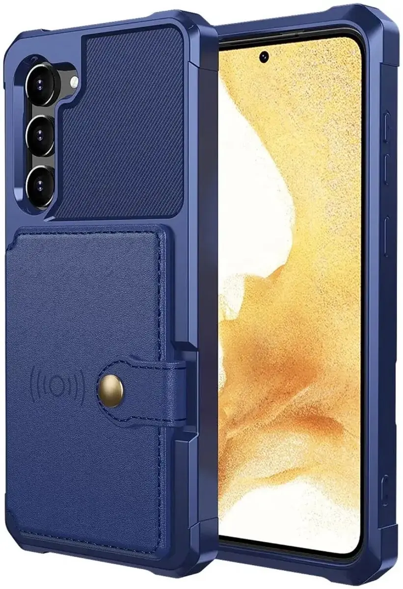 Selected Portemonnee Hoesje Samsung Galaxy S23 Plus - 4 Pasjes - Donkerblauw