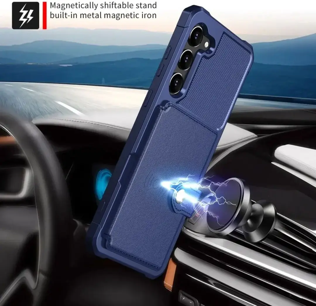 Selected Portemonnee Hoesje Samsung Galaxy S23 Plus - 4 Pasjes - Donkerblauw