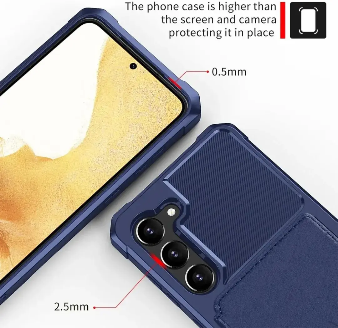 Selected Portemonnee Hoesje Samsung Galaxy S23 Plus - 4 Pasjes - Donkerblauw