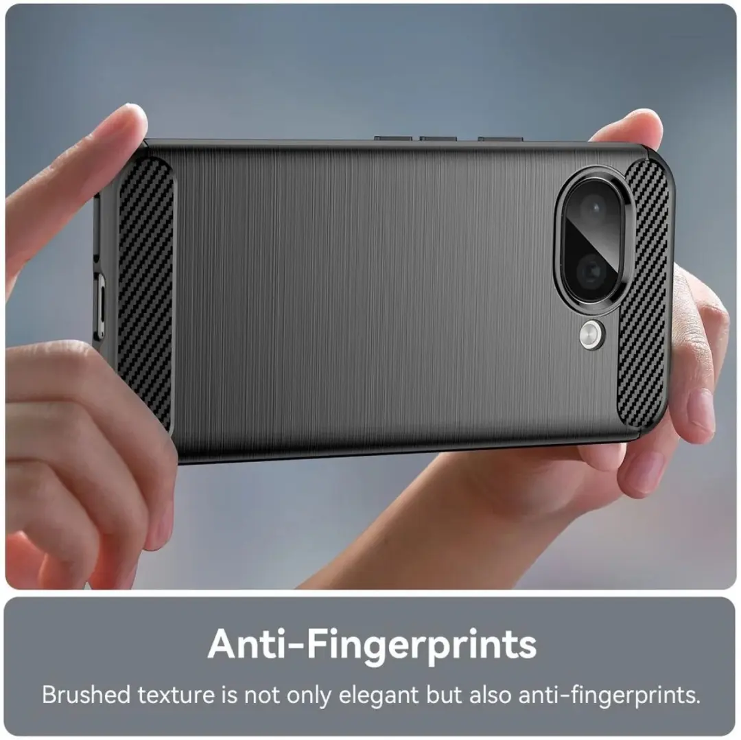 Selected Geborsteld TPU Hoesje Google Pixel 9a - Zwart - afbeelding 6 van 6