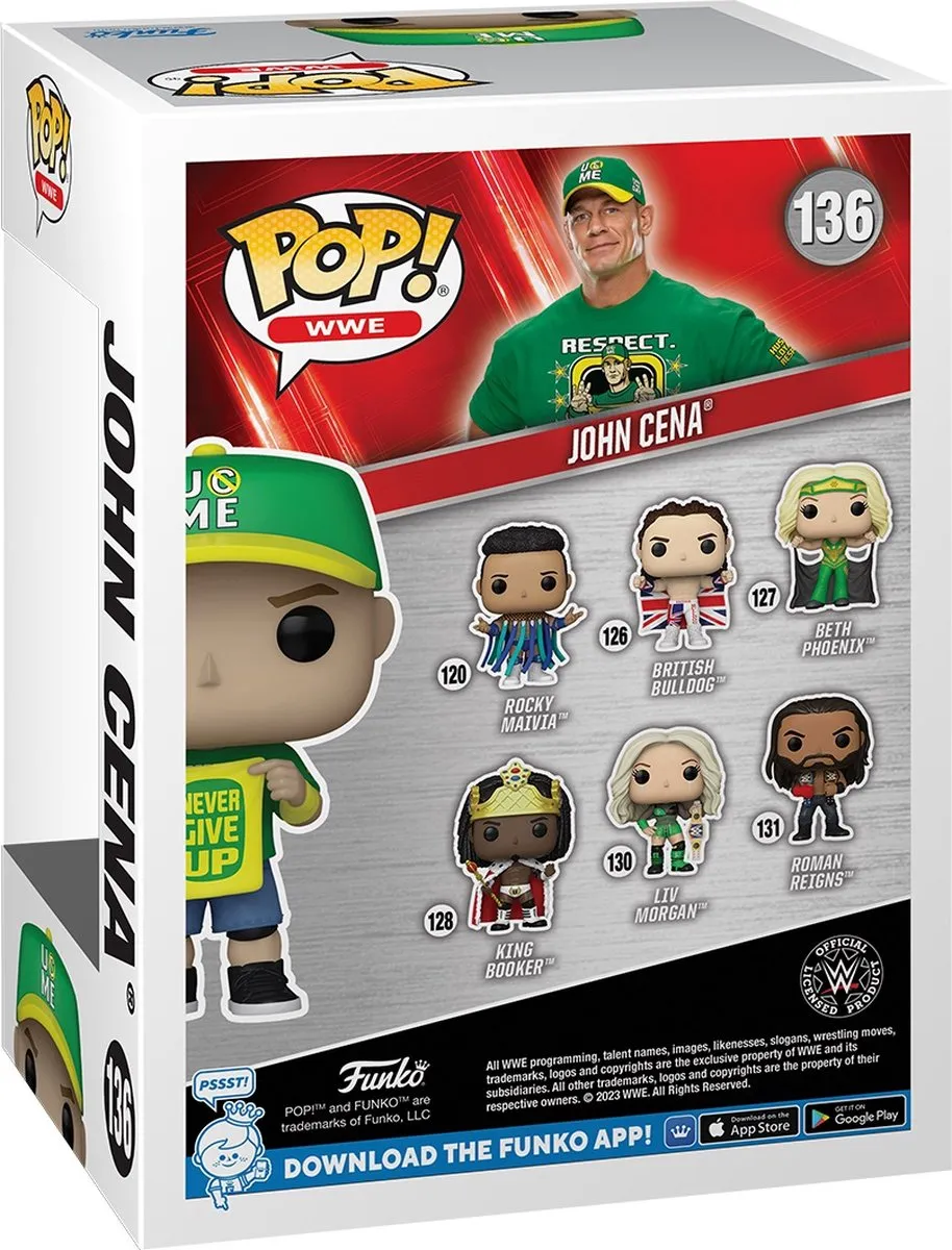 Funko Pop WWE John Cena Never Give Up #72284 - Multi