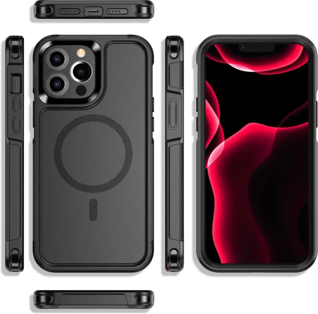 Selected Hoesje iPhone 13 Pro Max MagSafe Dual-Layer Zwart