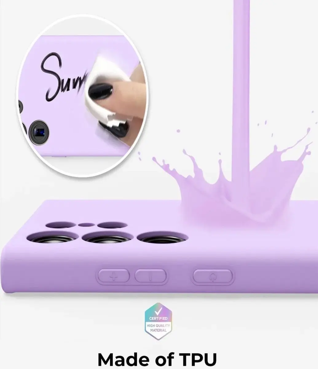 Selected Hoesje Samsung Galaxy A14 - Dun TPU - Lila