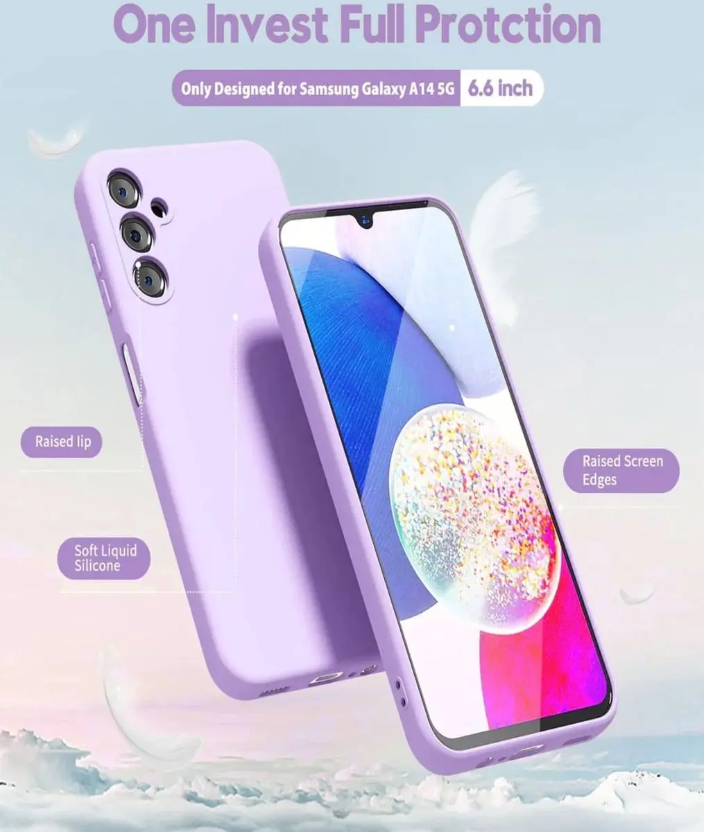 Selected Hoesje Samsung Galaxy A14 - Dun TPU - Lila - afbeelding 6 van 6
