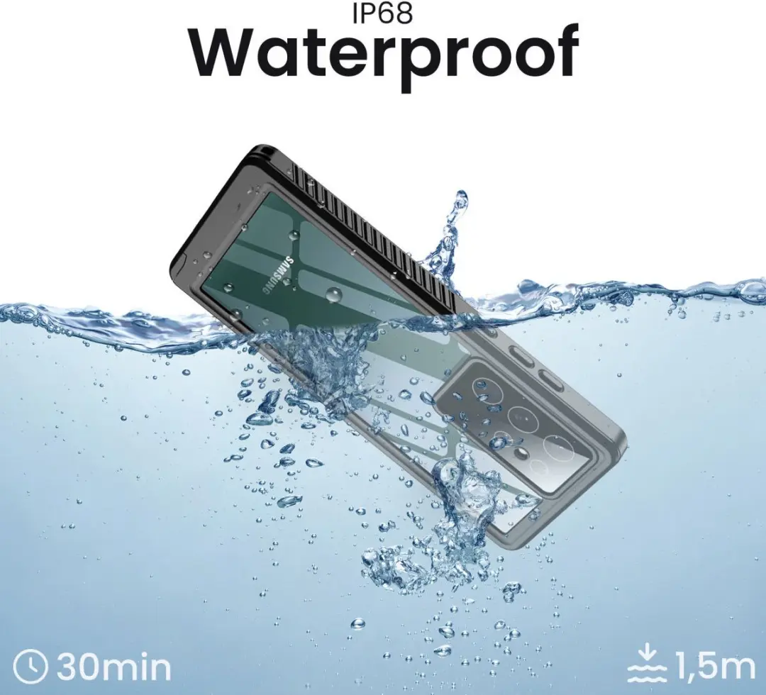 Selected SBG Outdoor Case Waterdicht S22 Ultra - Zwart/Transparant
