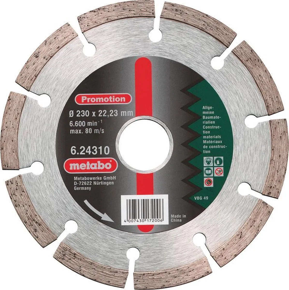 Metabo Diamant-doorslijpschaaf 230mm 624310000