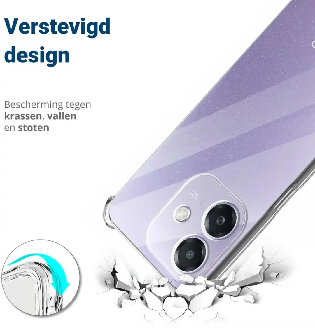 Selected Transparant Hoesje Oppo A60 5G - Schokbestendig TPU - afbeelding 6 van 6