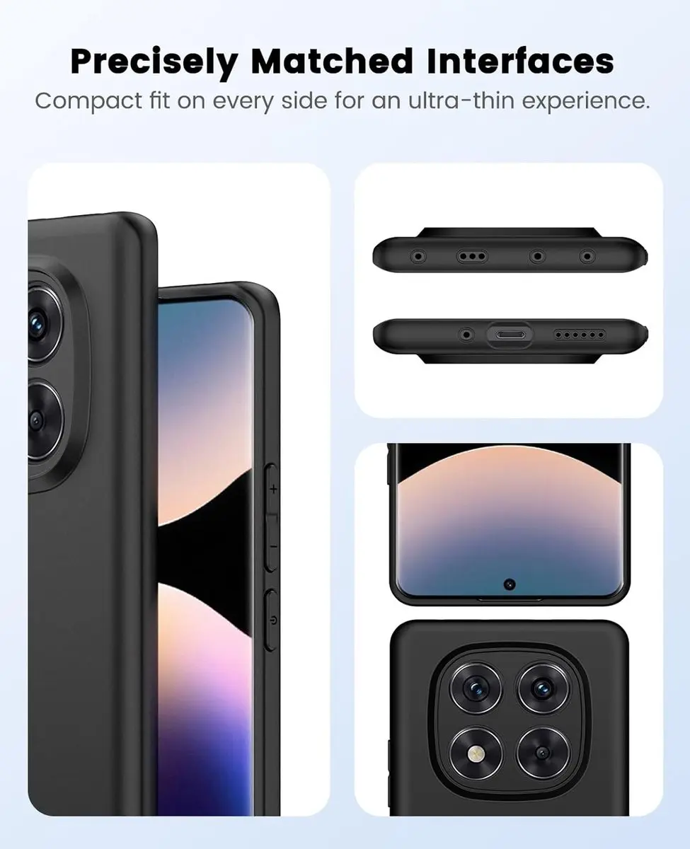 Selected Zwart Dun TPU Hoesje Xiaomi Poco X7 / Redmi Note 14 Pro 5G