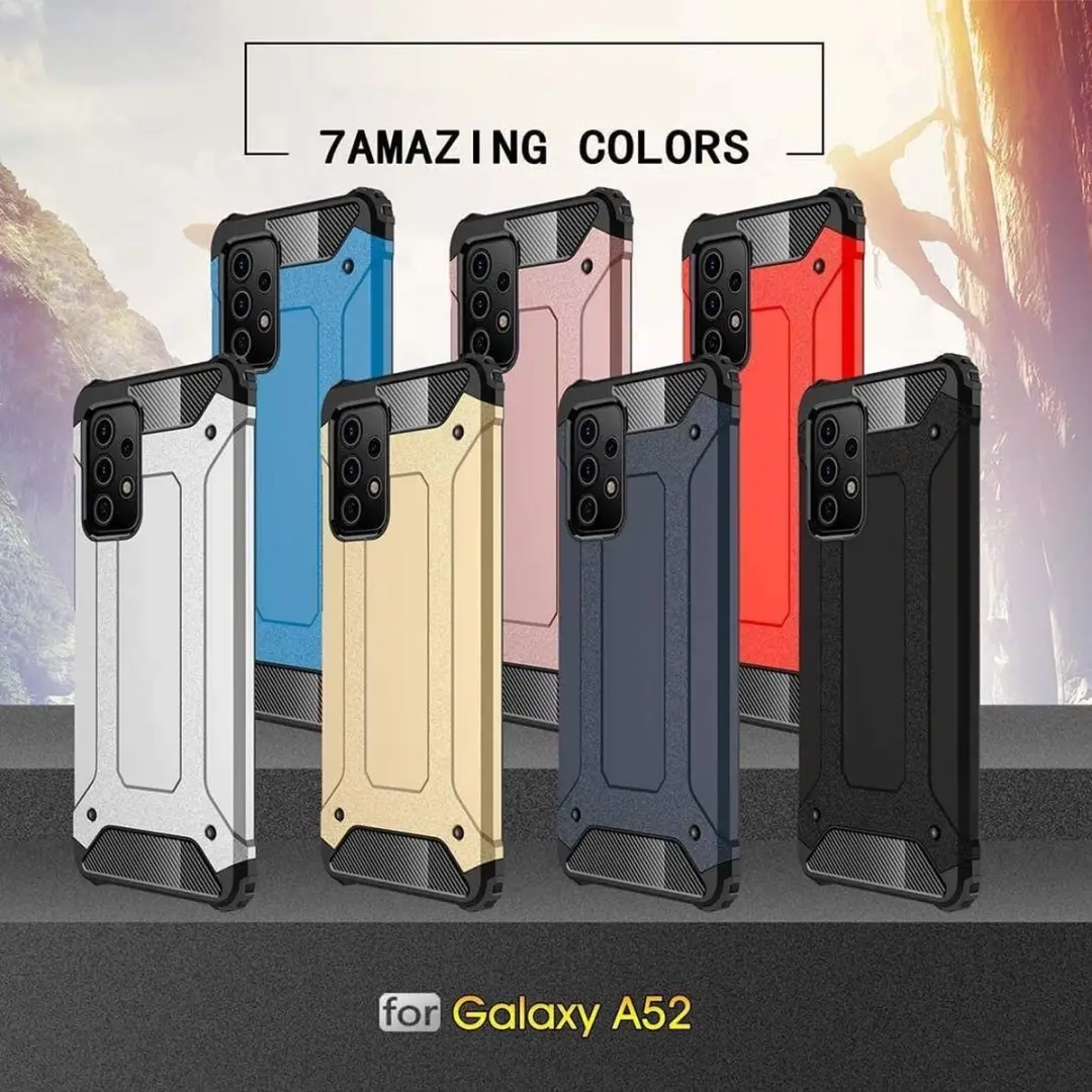 Selected Hoesje Samsung Galaxy A52 Hybride Blauw