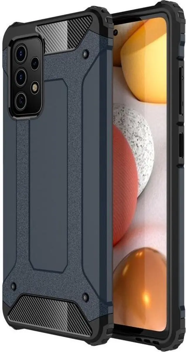 Selected Hoesje Samsung Galaxy A52 Hybride Blauw