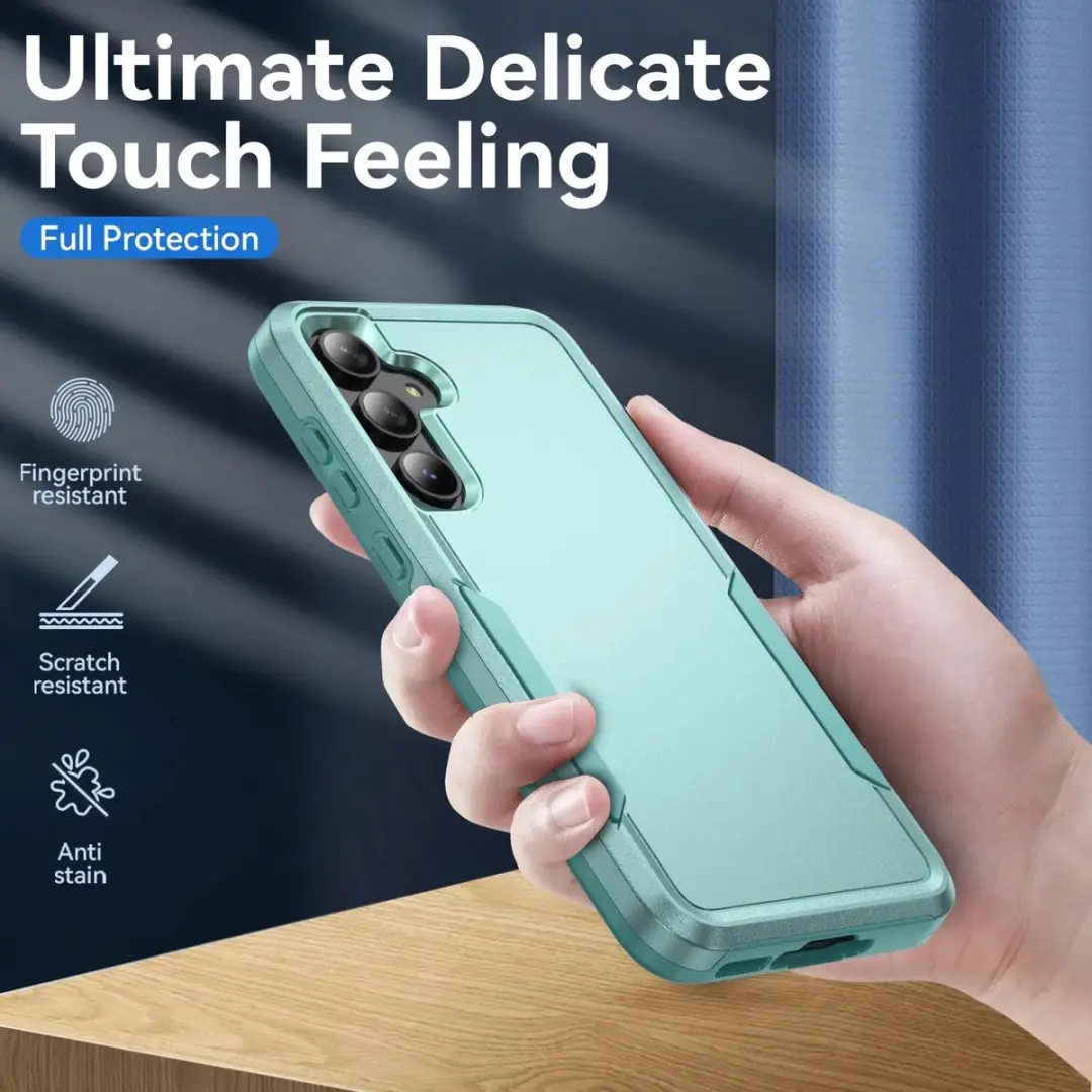 Selected Back Cover Samsung Galaxy A55 Rugged Hoesje - Groen