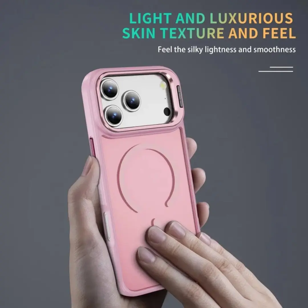 Selected Hoesje iPhone 17 Pro MagSafe Roze - Camera Kickstand