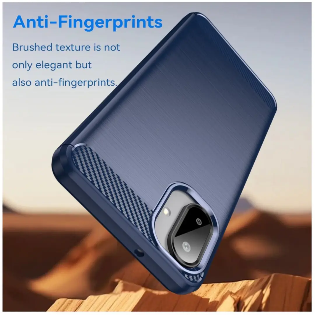 Selected Geborsteld TPU Hoesje Samsung Galaxy A07 - Blauw