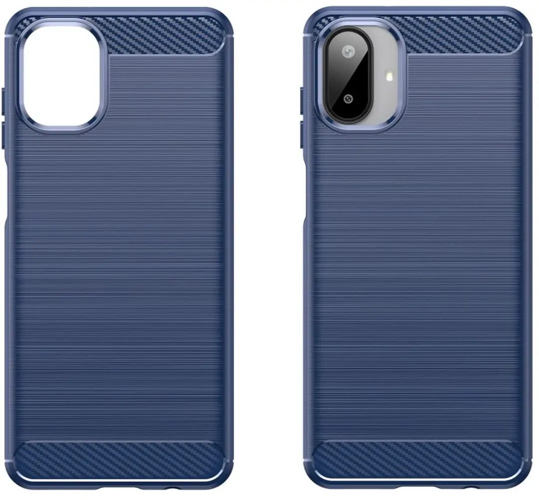 Selected Geborsteld TPU Hoesje Samsung Galaxy A07 - Blauw